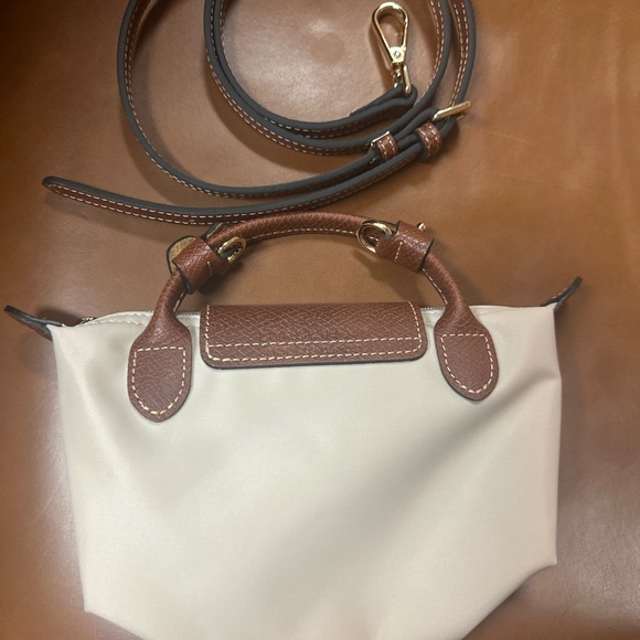 Longchamp Cream and Brown Crossbody Bag - Picture 2 of 4